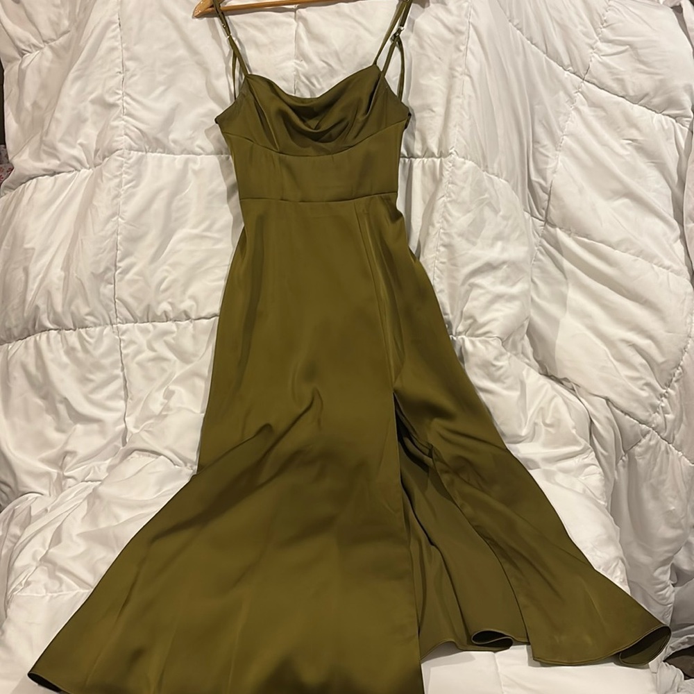 AZAZIE Olive green dress 32B